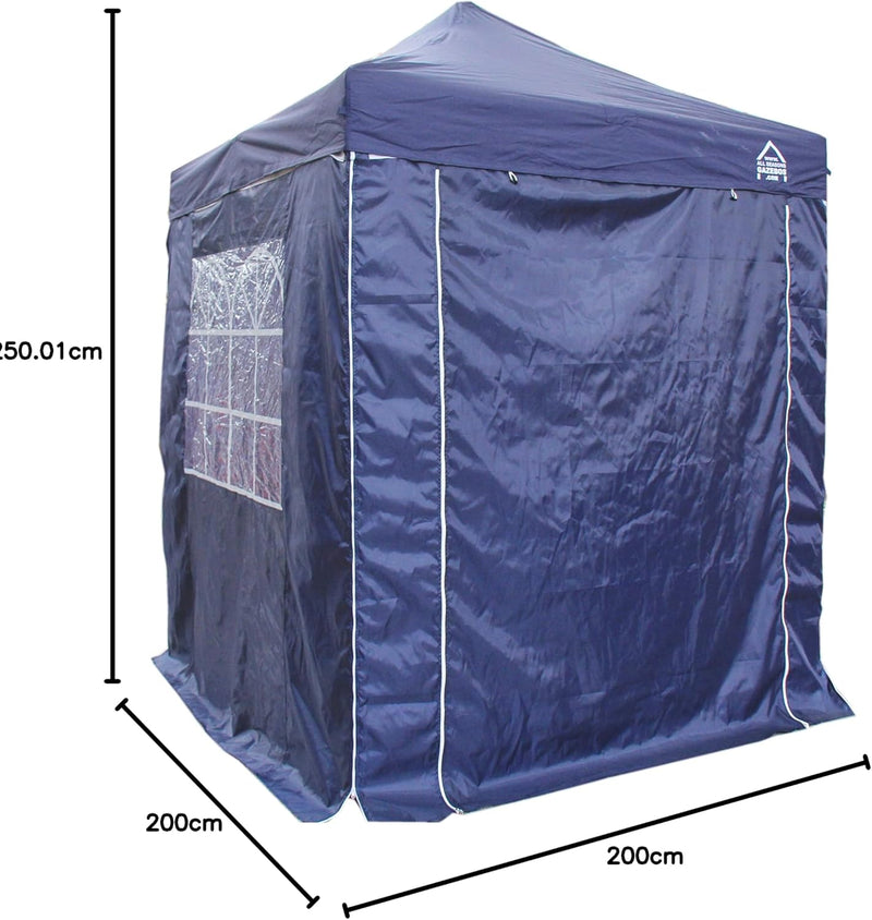 2x2 Fully Waterproof Pop Up Gazebo with 4