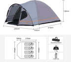 3-4 Man Tent with Porch Camping for 3