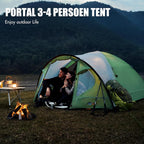 3-4 Man Tent with Porch Camping for 3
