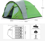 3-4 Man Tent with Porch Camping for 3