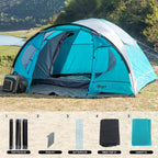 3-4 Man Tent with Porch Camping for 3
