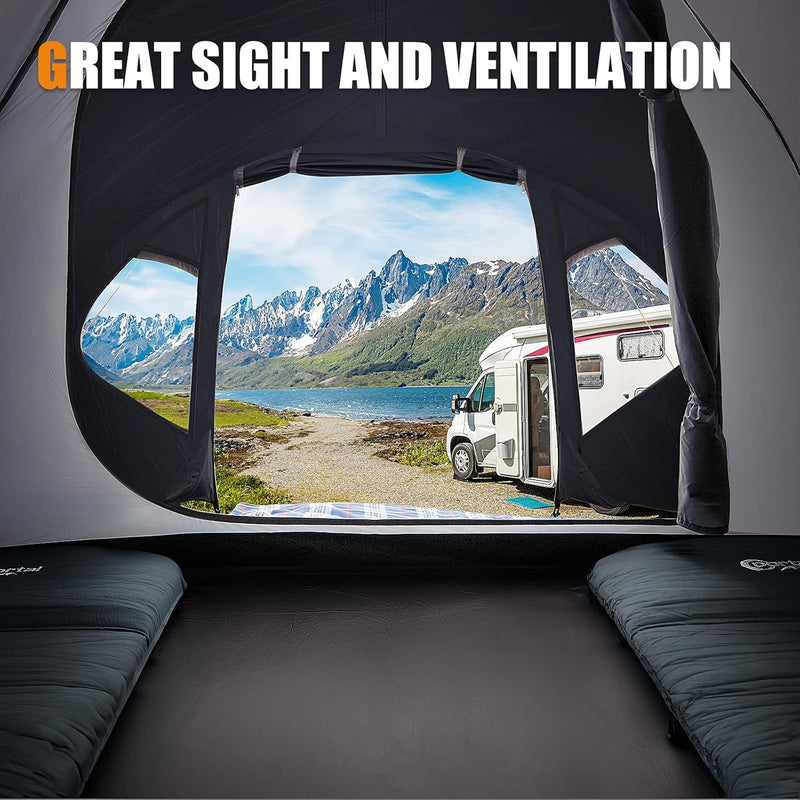 3-4 Man Tent with Porch Camping for 3