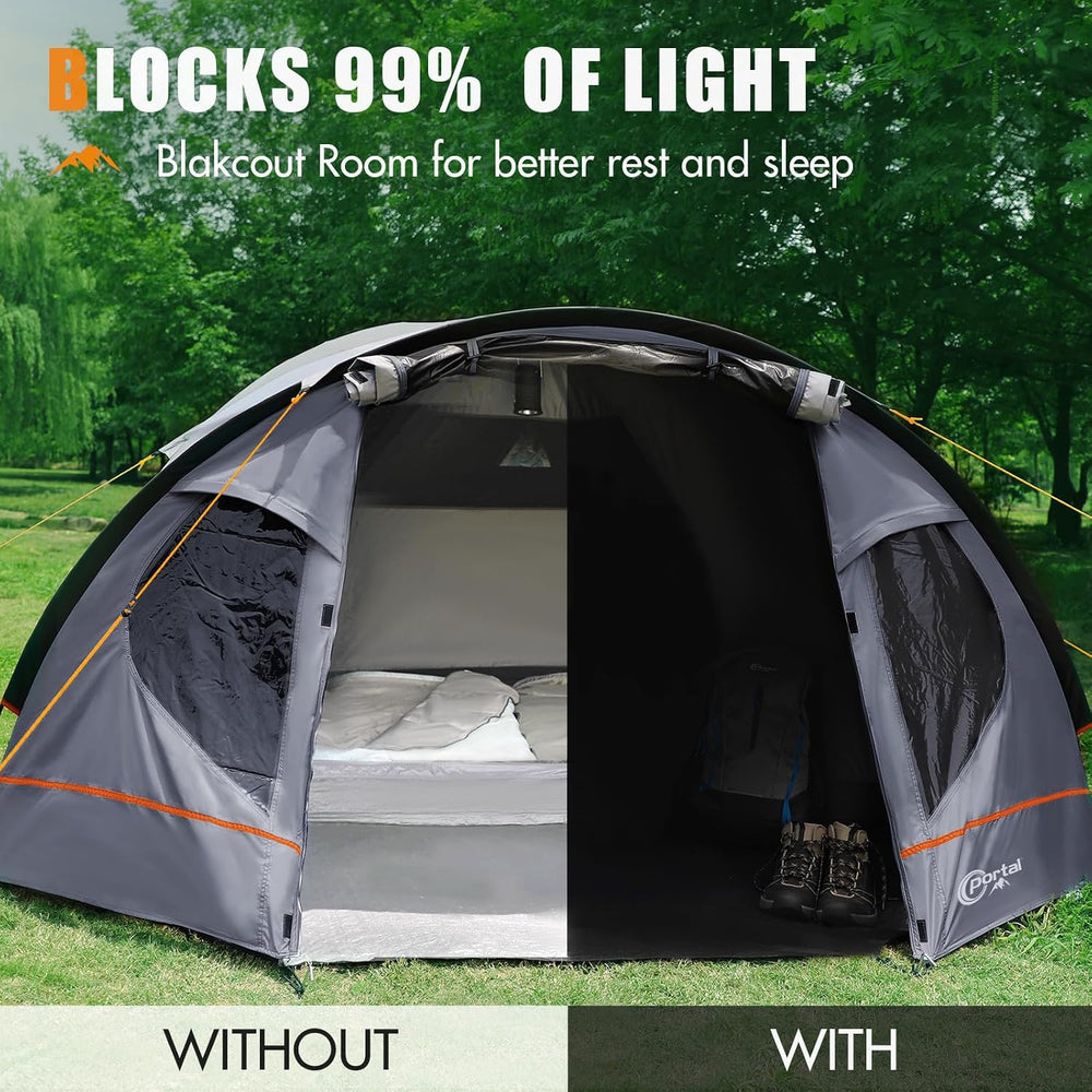 3-4 Man Tent with Porch Camping for 3