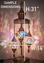 3 Big Globes Magnificent Handmade Turkish Moroccan Mosaic