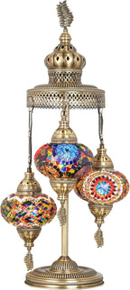 3 Big Globes Magnificent Handmade Turkish Moroccan Mosaic