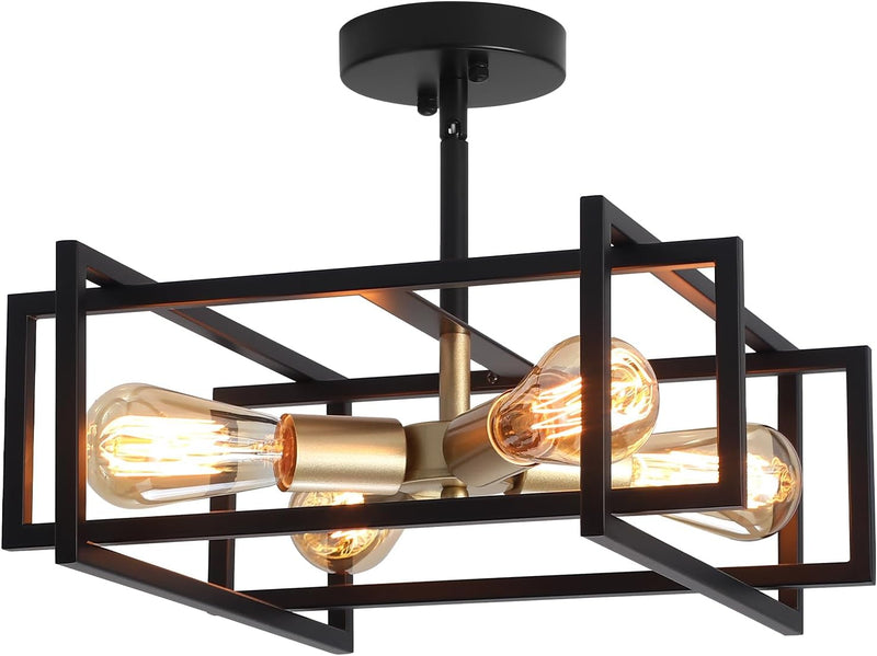 3 Ceiling Lights Living Room Industrial Semi Flush