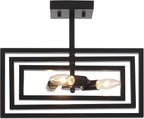 3 Ceiling Lights Living Room Industrial Semi Flush