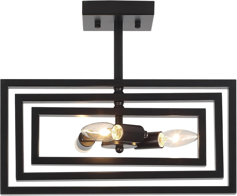 3 Ceiling Lights Living Room Industrial Semi Flush