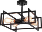 3 Ceiling Lights Living Room Industrial Semi Flush