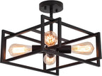 3 Ceiling Lights Living Room Industrial Semi Flush