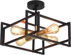 3 Ceiling Lights Living Room Industrial Semi Flush