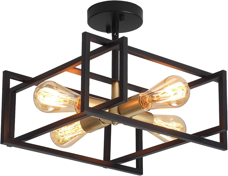 3 Ceiling Lights Living Room Industrial Semi Flush