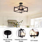 3 Ceiling Lights Living Room Industrial Semi Flush