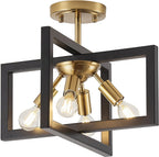 3 Ceiling Lights Living Room Industrial Semi Flush