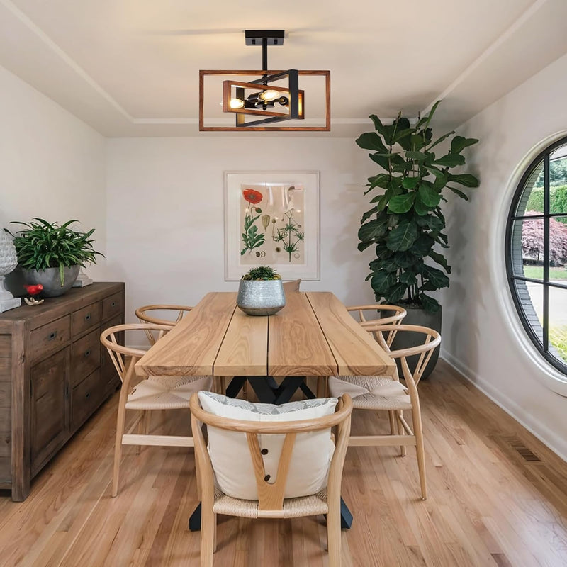 3 Ceiling Lights Living Room Industrial Semi Flush