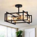 3 Ceiling Lights Living Room Industrial Semi Flush