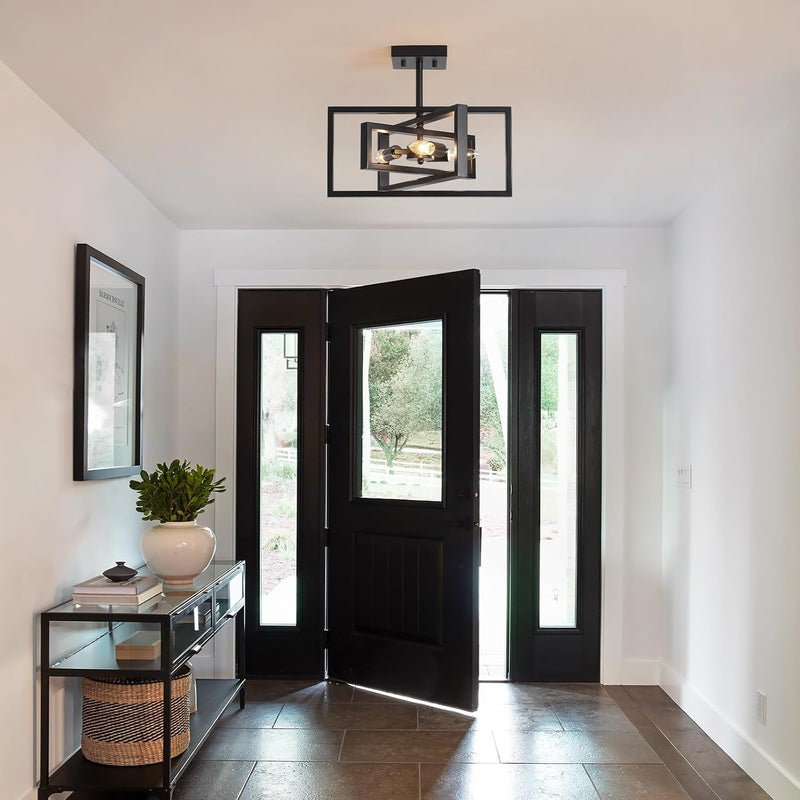 3 Ceiling Lights Living Room Industrial Semi Flush