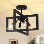 3 Ceiling Lights Living Room Industrial Semi Flush