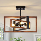 3 Ceiling Lights Living Room Industrial Semi Flush