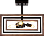 3 Ceiling Lights Living Room Industrial Semi Flush