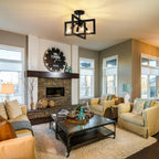 3 Ceiling Lights Living Room Industrial Semi Flush