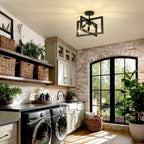3 Ceiling Lights Living Room Industrial Semi Flush