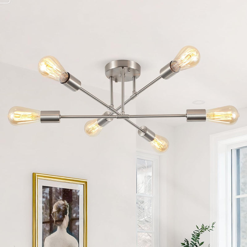 3 Ceiling Living Room Modern Fabric Shade Semi