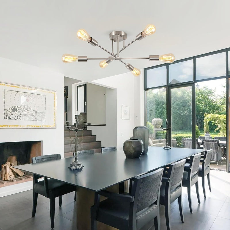3 Ceiling Living Room Modern Fabric Shade Semi