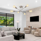 3 Ceiling Living Room Modern Fabric Shade Semi