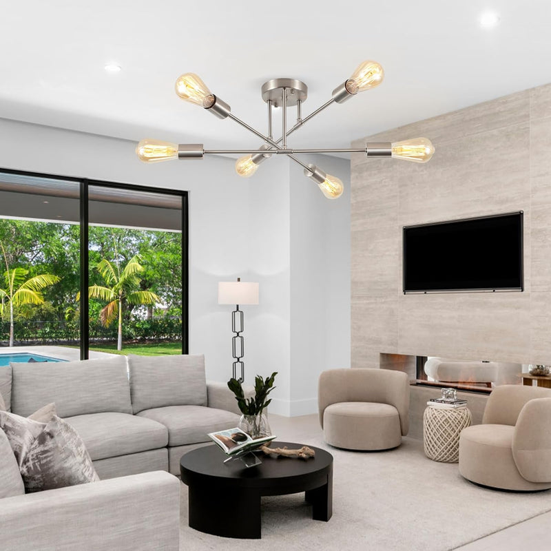 3 Ceiling Living Room Modern Fabric Shade Semi