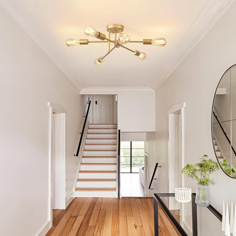 3 Ceiling Living Room Modern Fabric Shade Semi