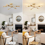 3 Ceiling Living Room Modern Fabric Shade Semi