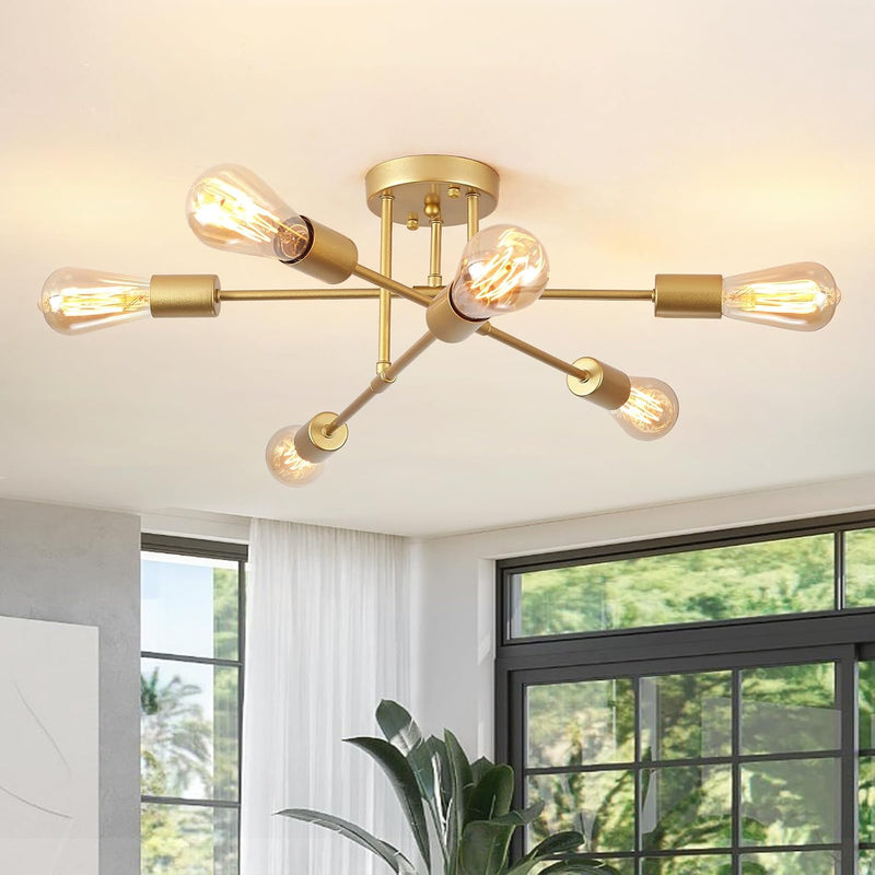3 Ceiling Living Room Modern Fabric Shade Semi