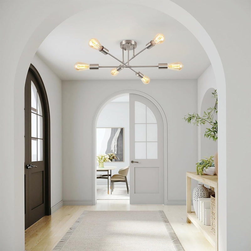 3 Ceiling Living Room Modern Fabric Shade Semi