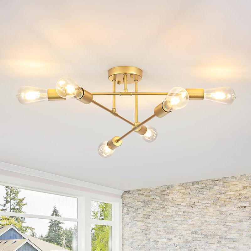 3 Ceiling Living Room Modern Fabric Shade Semi