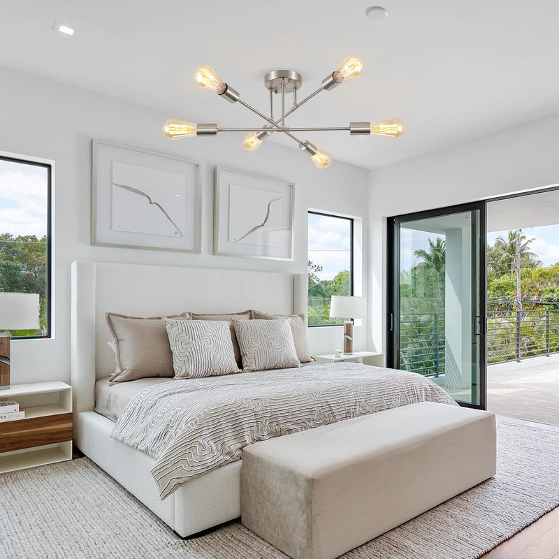 3 Ceiling Living Room Modern Fabric Shade Semi