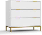 3 Drawer Chest of Drawers Modern Wooden Storage