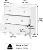 3 Drawer Chest of Drawers Modern Wooden Storage