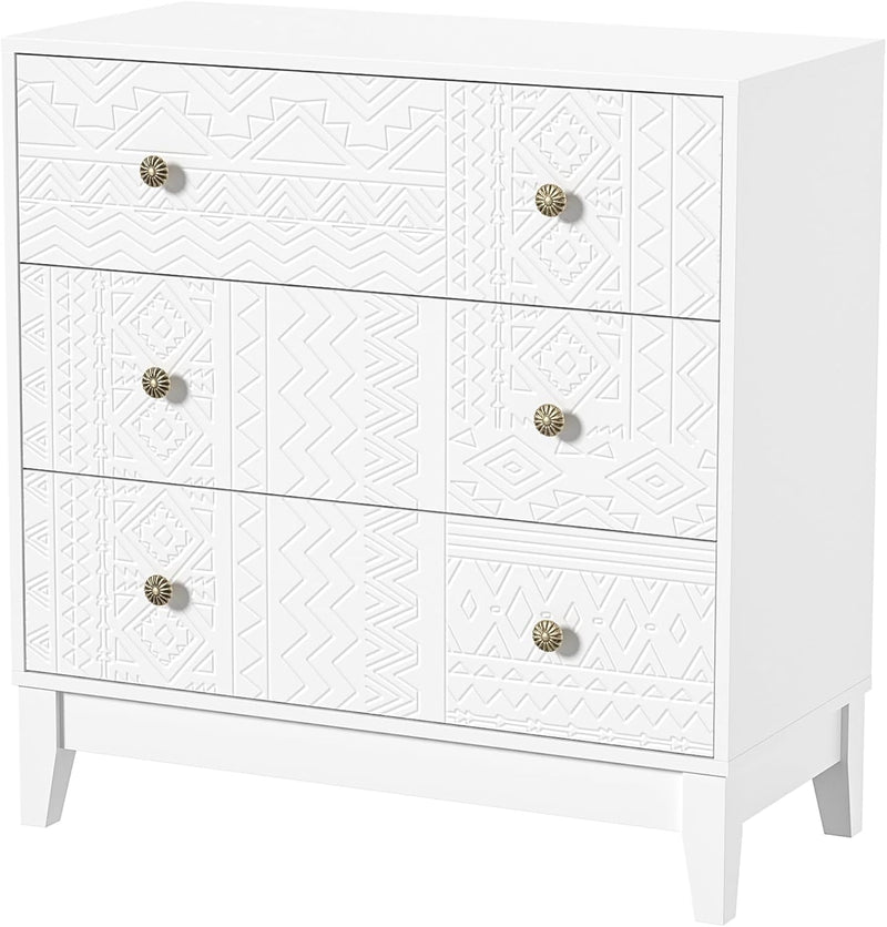 3 Drawer Chest of Drawers Modern Wooden Storage