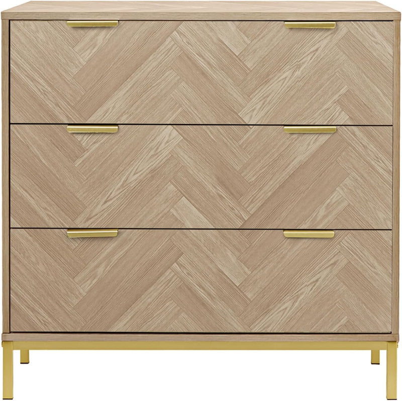 3 Drawer Chest of Drawers Modern Wooden Storage