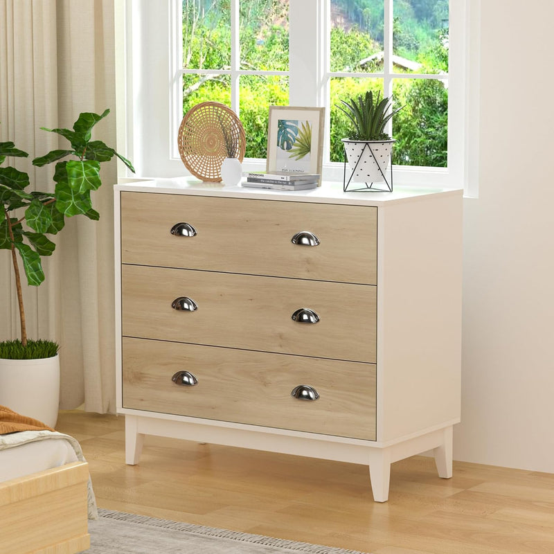 3 Drawer Chest of Drawers Modern Wooden Storage