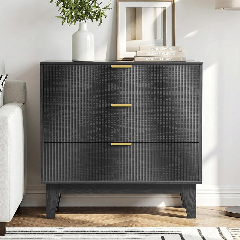 3 Drawer Chest of Drawers Modern Wooden Storage