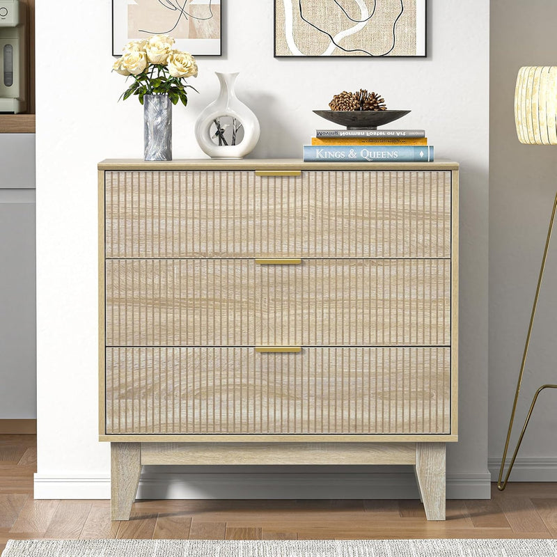 3 Drawer Chest of Drawers Modern Wooden Storage