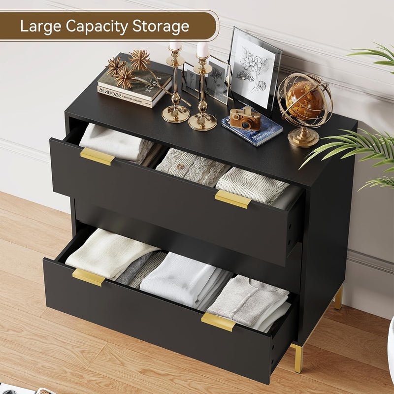 3 Drawer Chest of Drawers Modern Wooden Storage