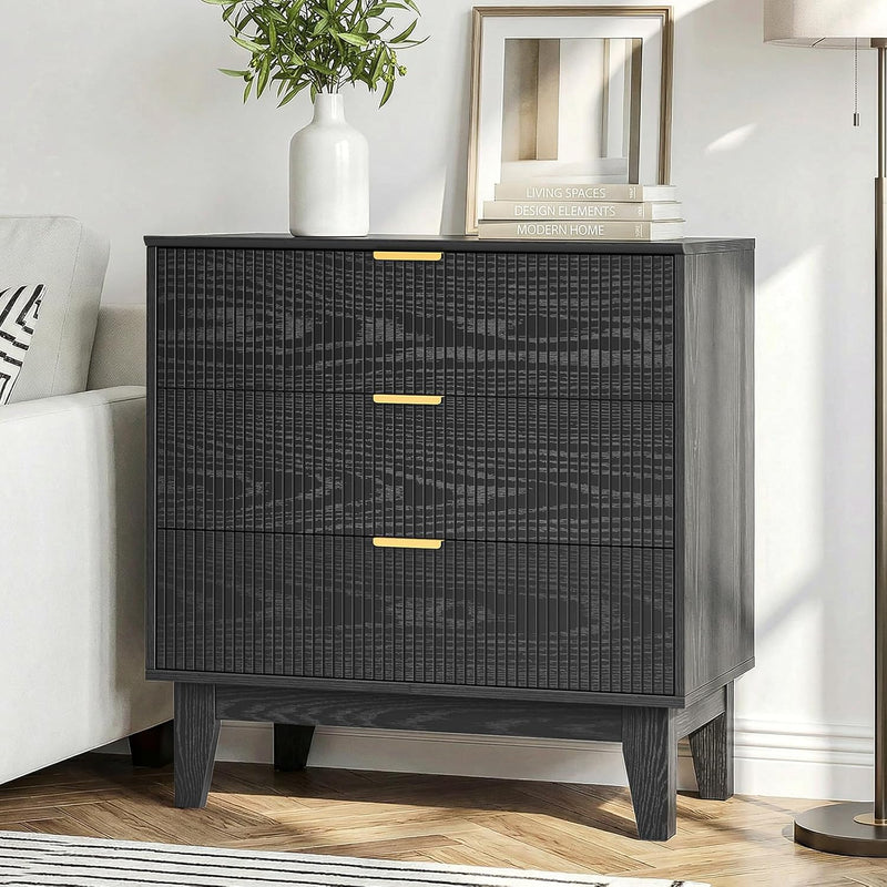 3 Drawer Chest of Drawers Modern Wooden Storage
