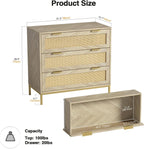 3 Drawer Chest of Drawers Wooden Dresser