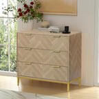 3 Drawer Chest of Drawers Wooden Dresser