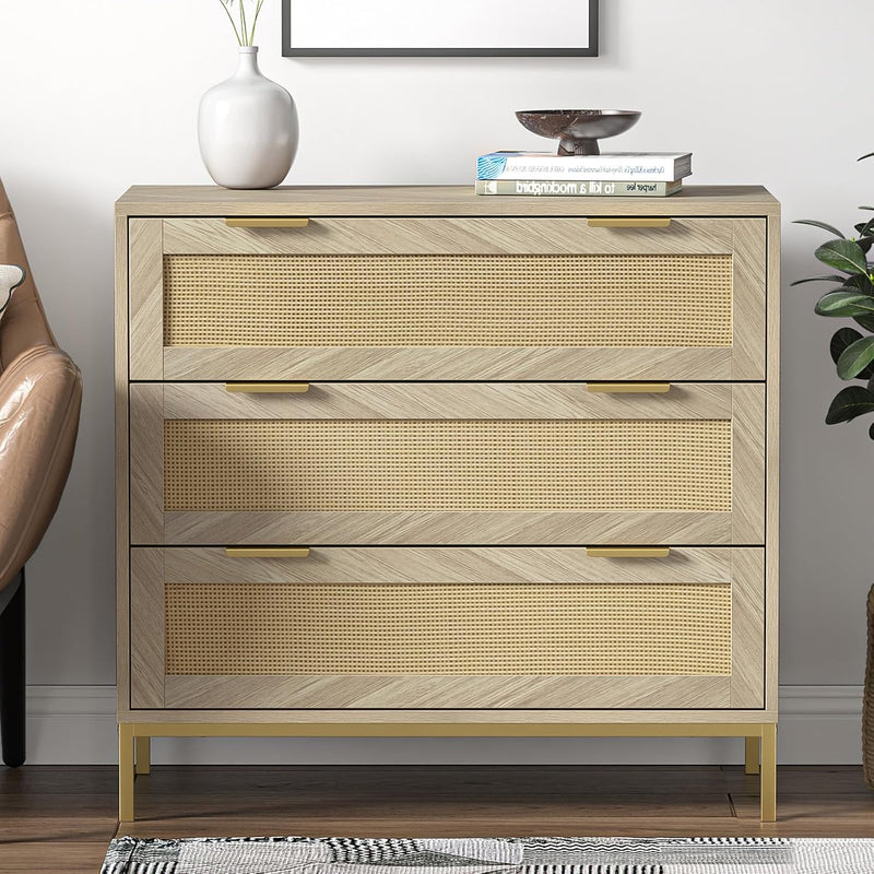 3 Drawer Chest of Drawers Wooden Dresser