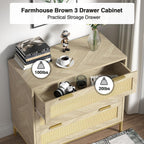 3 Drawer Chest of Drawers Wooden Dresser