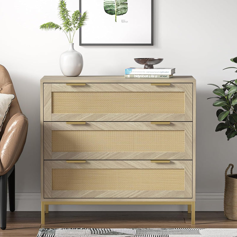 3 Drawer Chest of Drawers Wooden Dresser